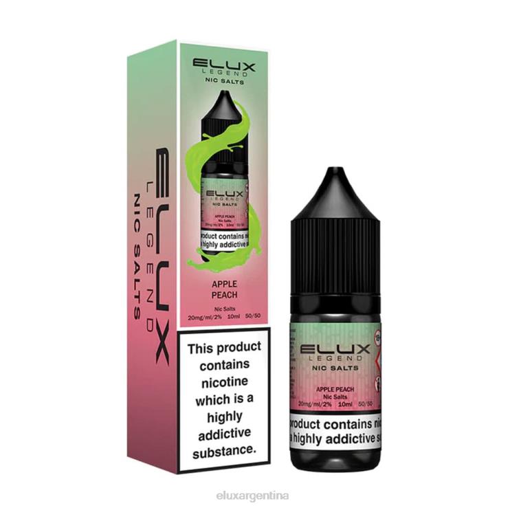 Elux Legend sal nic 10ml | Elux Vape Review V2B2040 durazno manzana