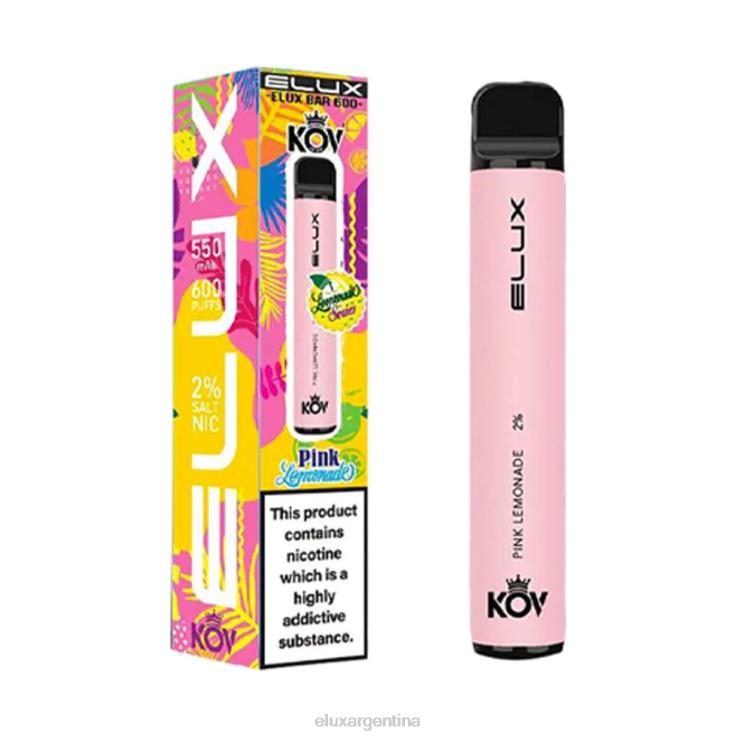 Elux Bar vape desechable serie limonada | Elux Argentina V2B20104 limonada rosa