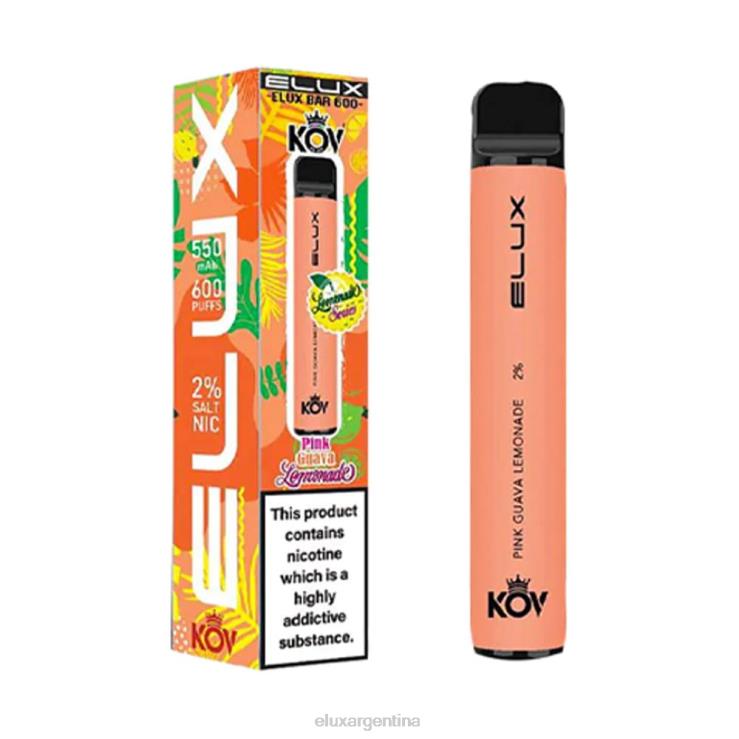 Elux Bar vape desechable serie limonada | Elux Vape Argentina V2B20106 limonada de guayaba rosa